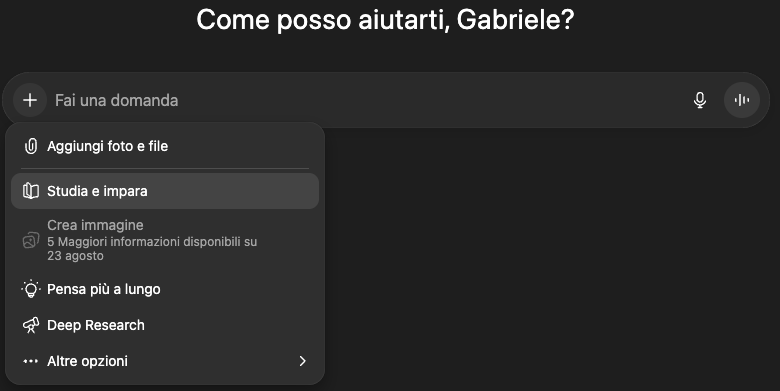 Screenshot ChatGPT Study Mode